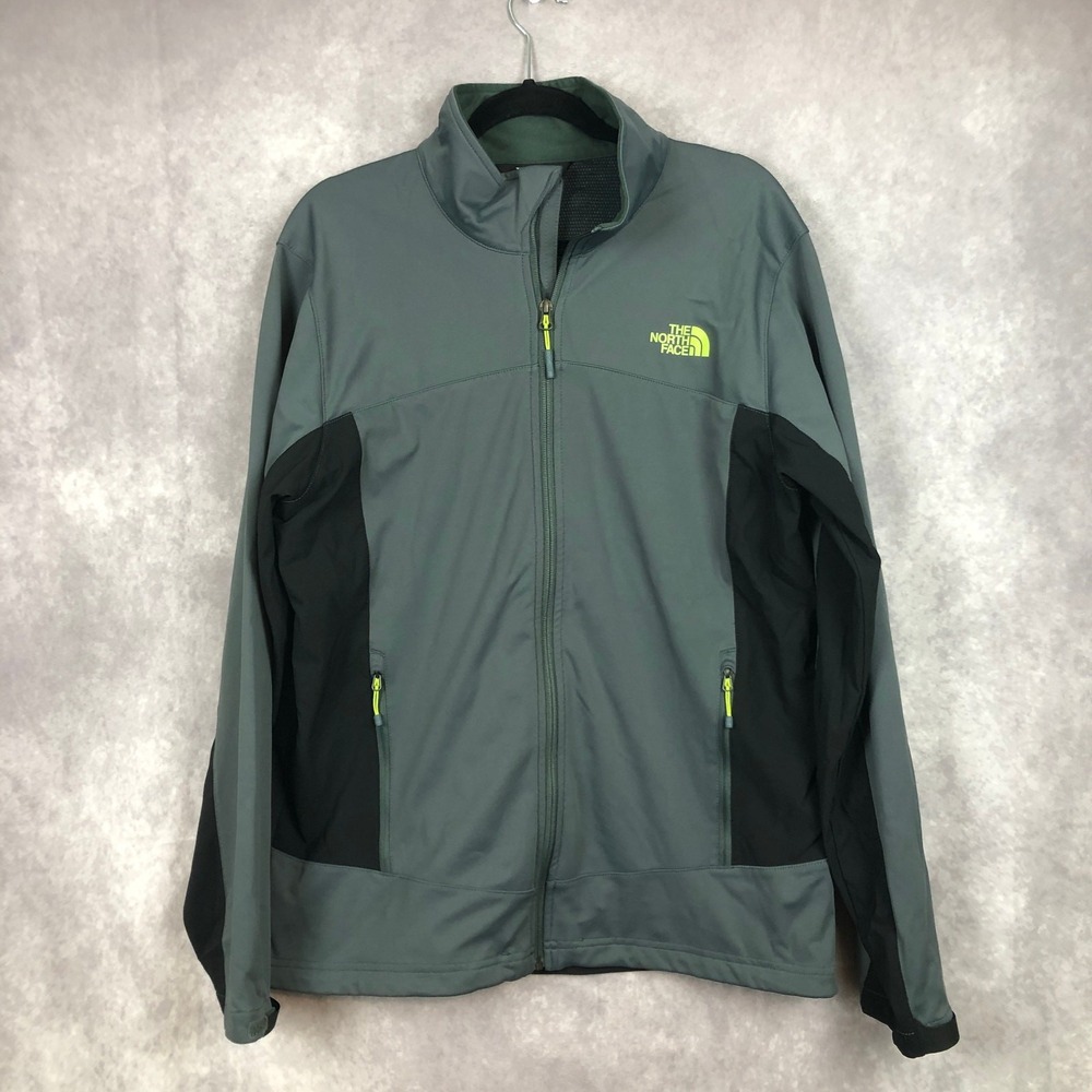 THE NORTH FACE CIPHER HYBRID JACKET MENS LARGE GRAY BLACK OUTDOOR Activewear